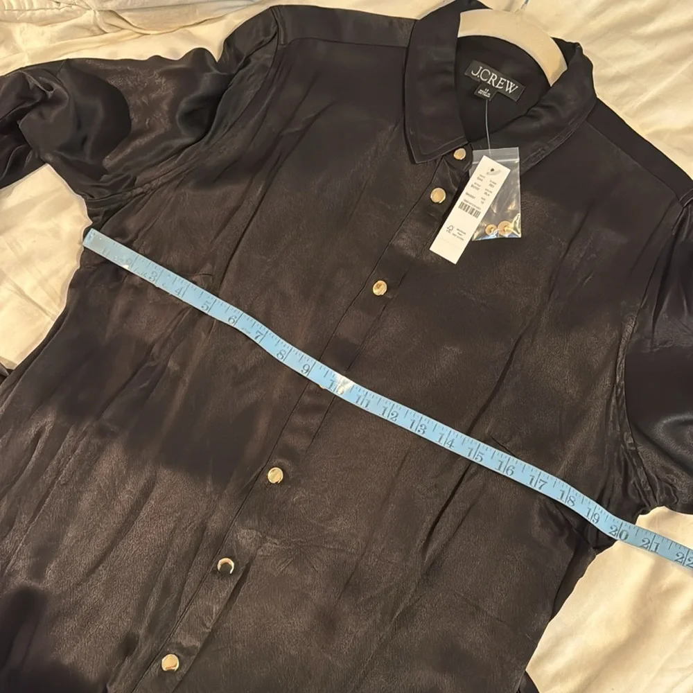 J.Crew Drapey shirtdress in luster crepe BU107